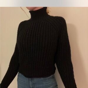 Women's Black Turtleneck Sweater